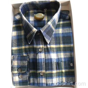 Chemise à manches longues en flanelle